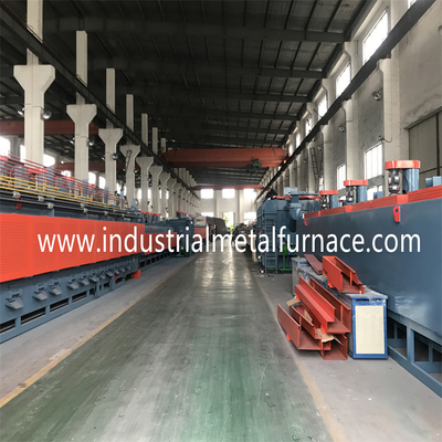 کیفیت  960kw Natural Gas Chain Type Mesh Belt Furnace 55Cr3 1500 X 14000 X 200mm کارخانه
