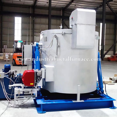 خرید 500kg Gas Fired Aluminum Melting Furnace with Riello Burner 720℃ online manufacture