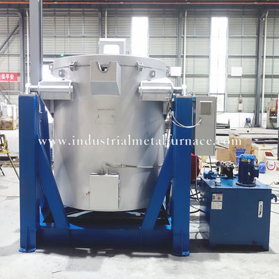 خرید 800kg High-Efficiency Natural Gas Industrial Aluminum Melting Furnace with Hydraulic System and 850°C Capacity online manufacture