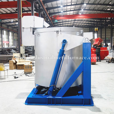 خرید Hydraulic Tilting Design 500KG ZINC Natural Gas Tilting Zinc Melting Furnace online manufacture