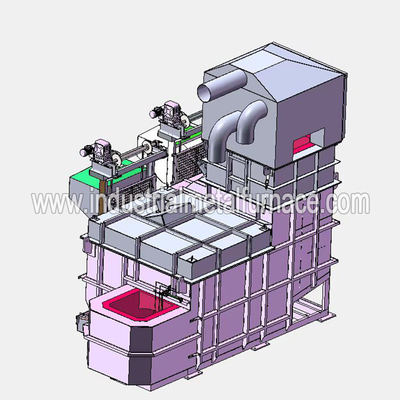 کوره ذوب آلومینیوم صنعتی پیوسته 2500 کیلوگرم در ساعت، کوره ذوب ضایعات آلومینیوم